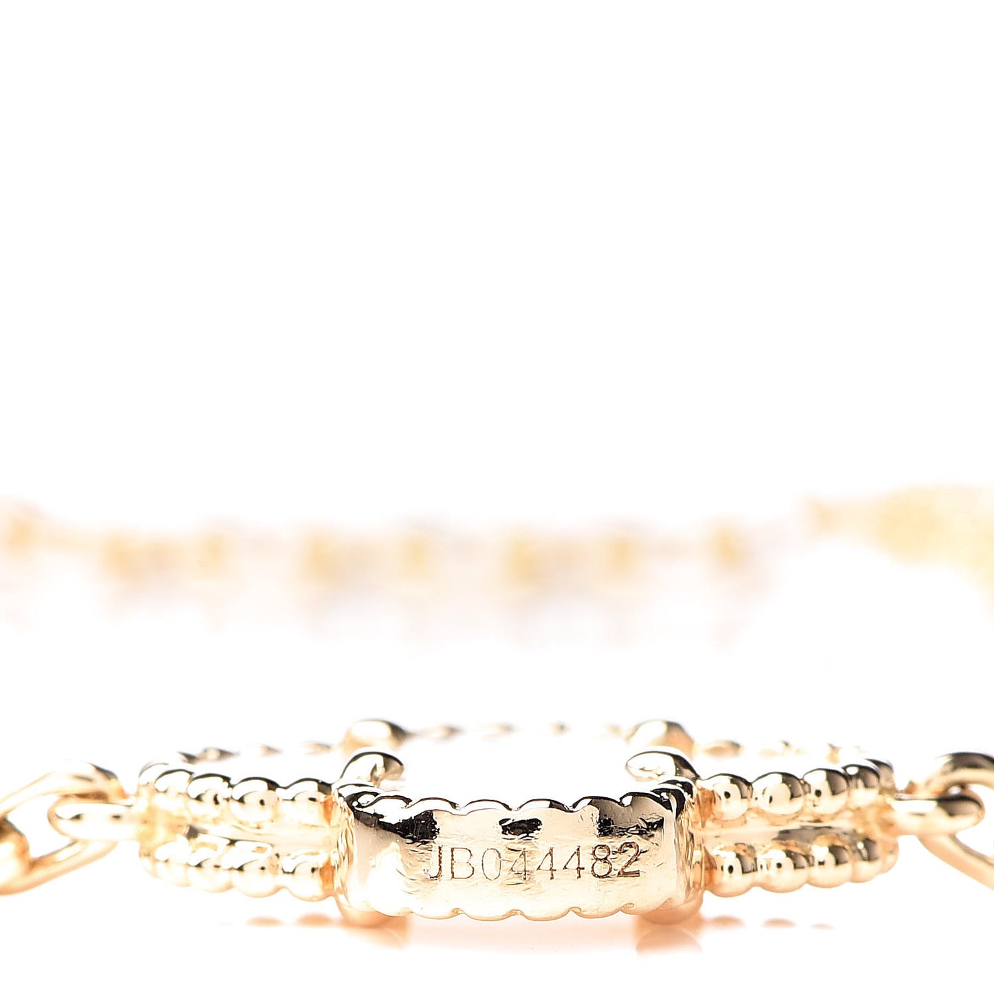 18K Yellow Gold Mother of Pearl 5 Motifs Vintage Alhambra Bracelet