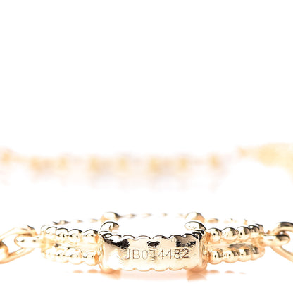 Van Cleef & Arpels 18K Yellow Gold Mother of Pearl 5 Motifs Vintage Alhambra Bracelet 4 of 6