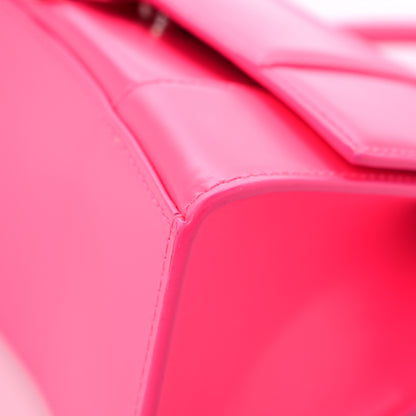 Balenciaga Shiny Box Calfskin Small Hourglass Top Handle Bag Hot Pink 9 of 17
