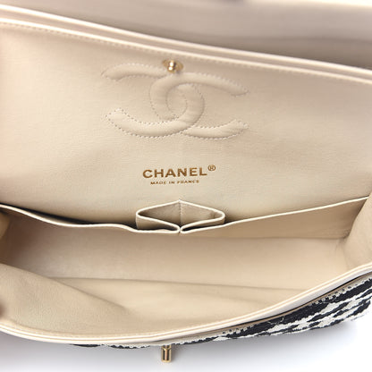 Chanel Jersey Quilted Medium Coco Sailor Flap Black White 5 of 20
