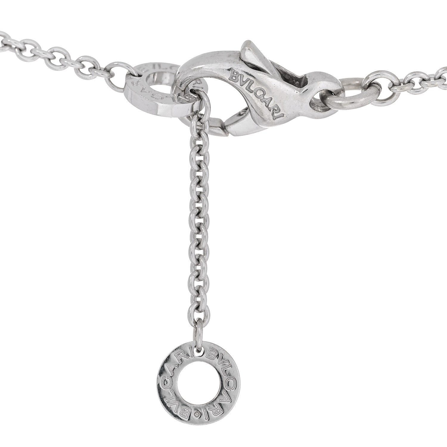 Bulgari 18K White Gold Diamond Cicladi Pendant Necklace 3 of 4