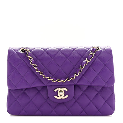 Chanel Caviar Quilted Small Double Flap Dark Purple 1 of 11