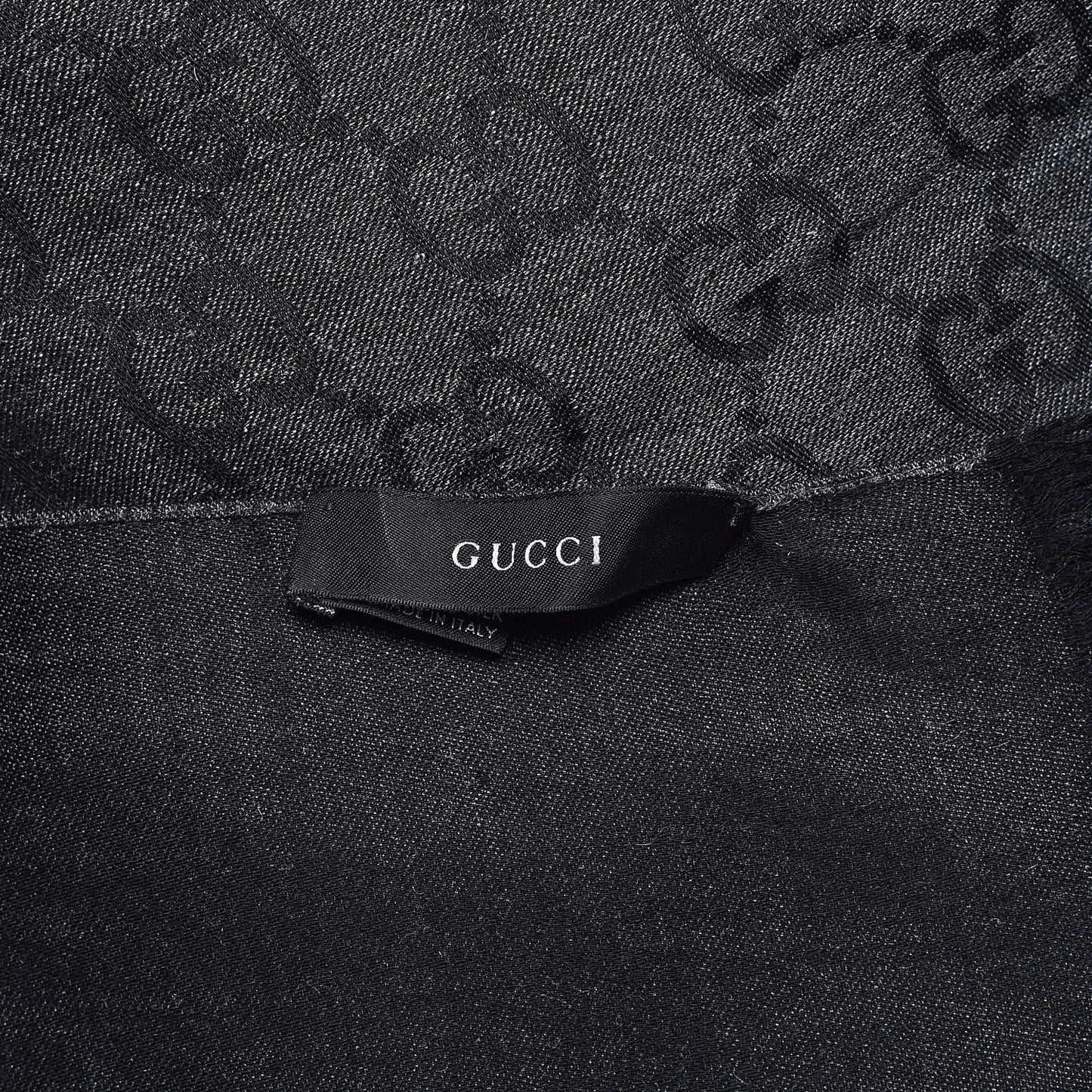 Wool Silk GG Monogram GGNat Scarf Anthracite