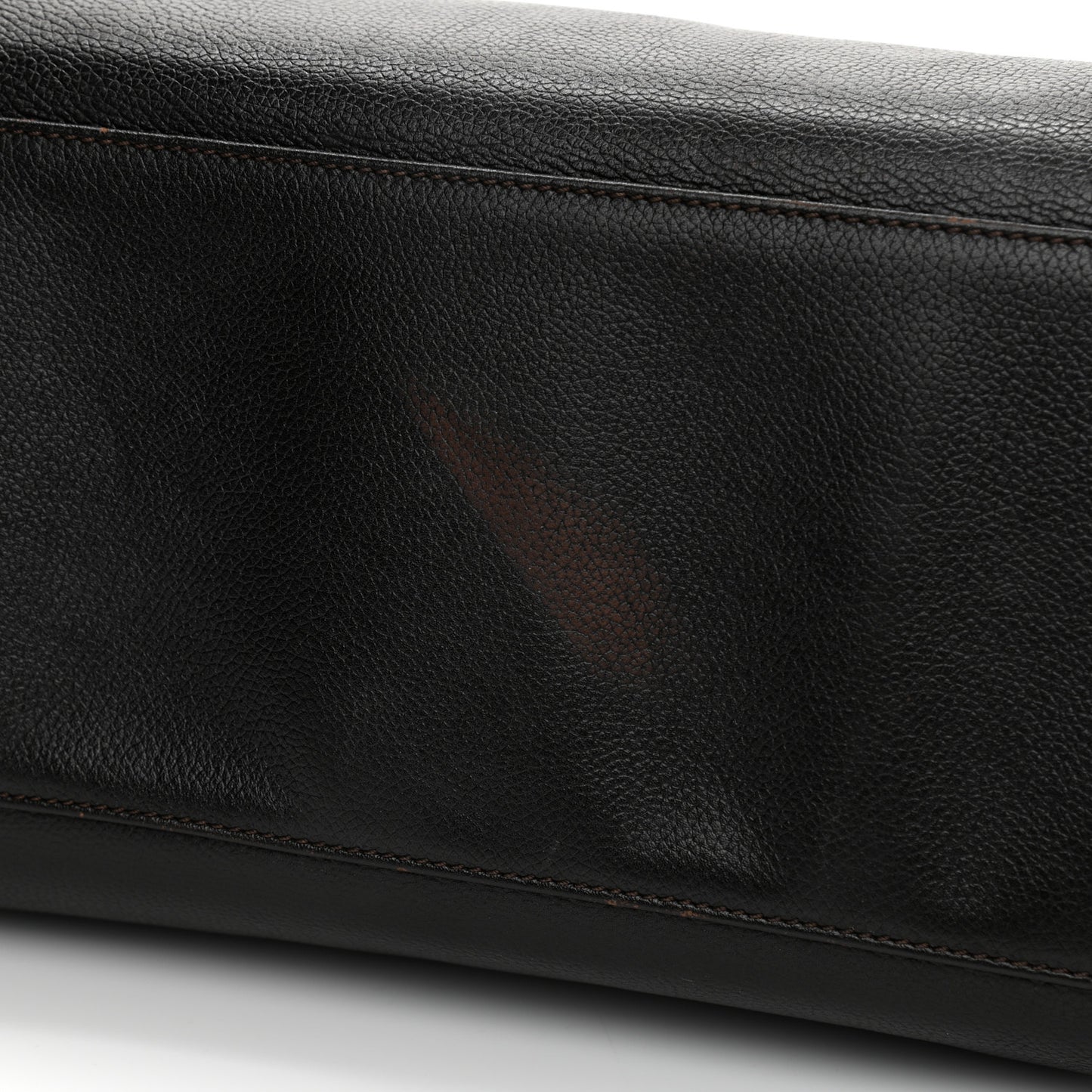 Calfskin Cerf Executive Shopper Tote Black