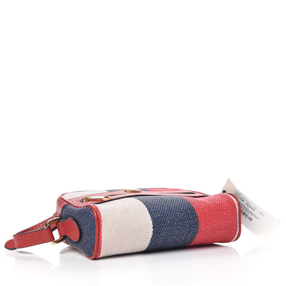 Gucci Canvas Sylvie Stripe Mini Ophidia Camera Bag Mystic White Hibiscus Red Maritime 4 of 10