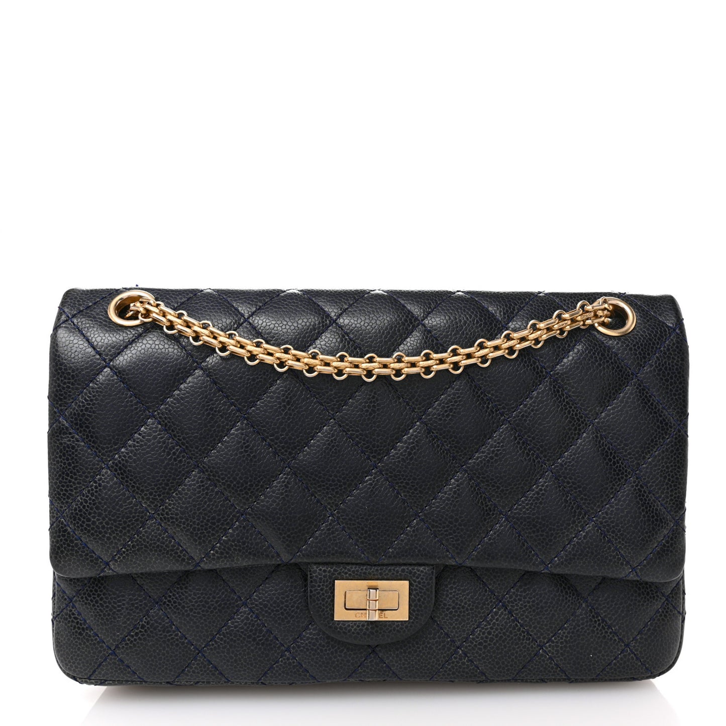 Caviar Quilted 2.55 Reissue 226 Flap Navy Blue