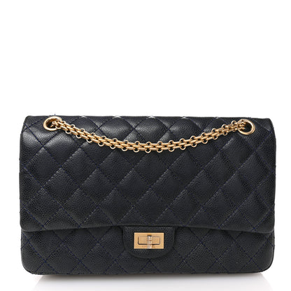 Chanel Caviar Quilted 2.55 Reissue 226 Flap Navy Blue 1 of 12