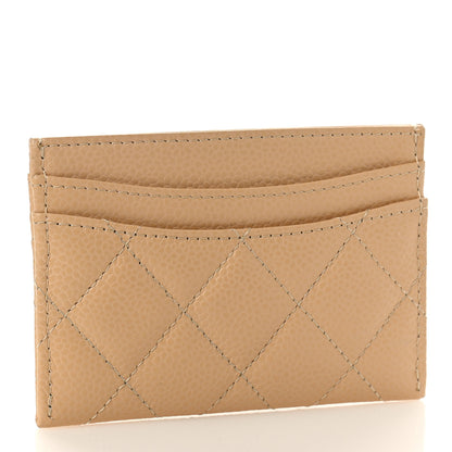 Chanel Caviar Quilted Card Holder Beige 3 of 10