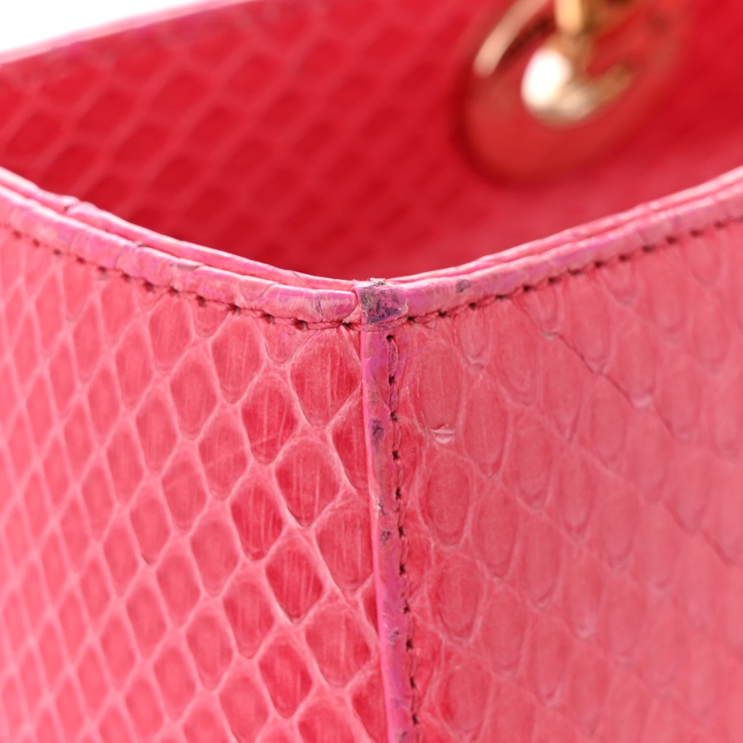 Christian Dior Snakeskin Large Lady Dior Pink 15 of 16