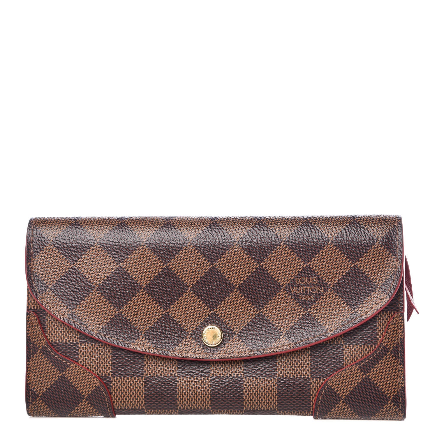 Louis Vuitton Damier Ebene Caissa Wallet Cherry 1 of 11