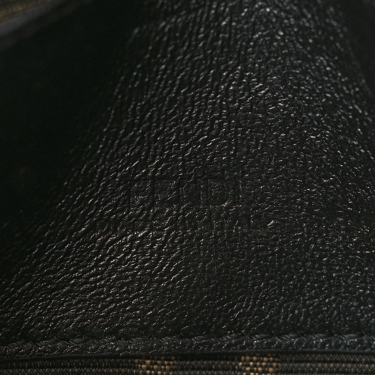 Fabric Jacquard FF 1974 Nano Baguette Charm Tobacco Moro Black
