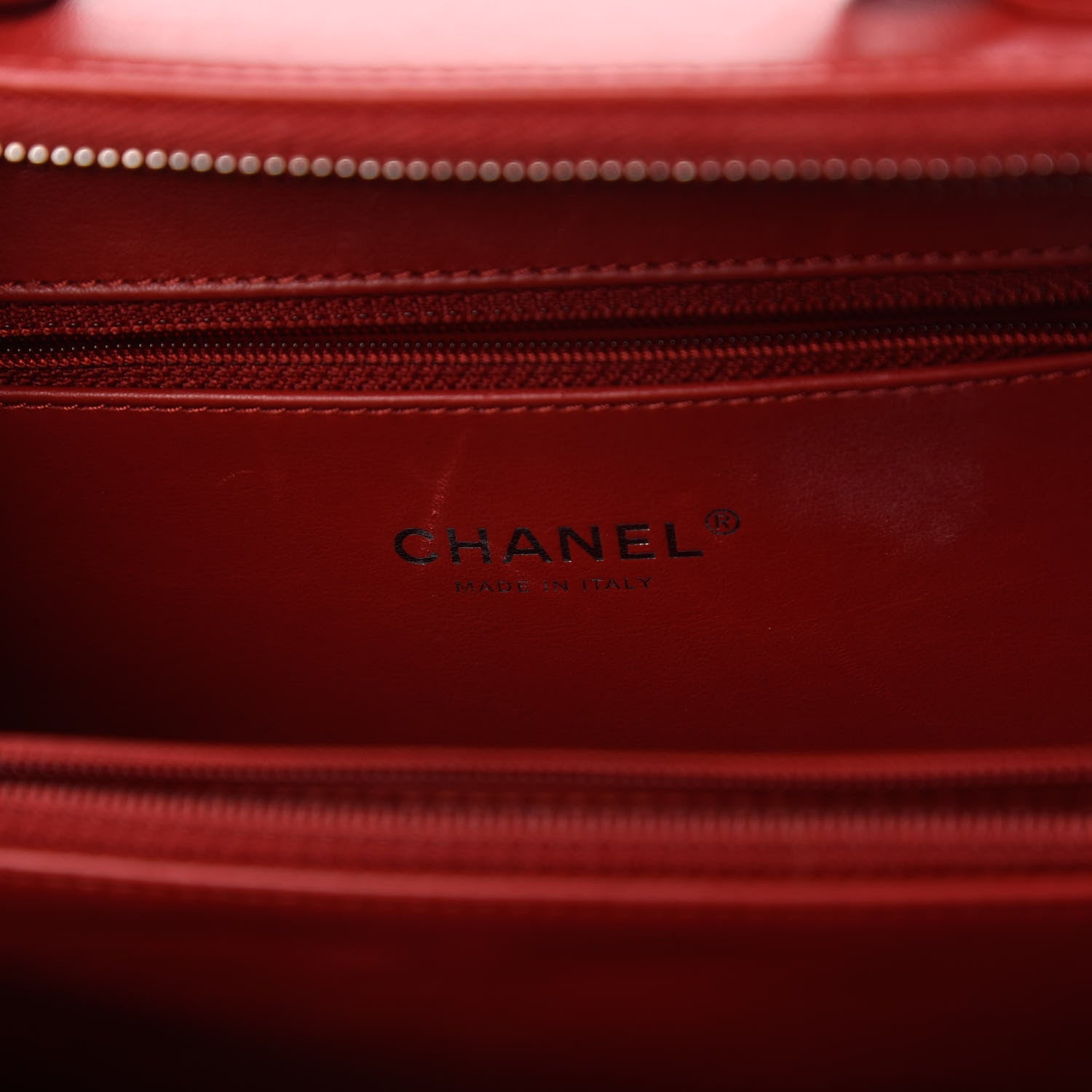 Chanel Calfskin Quilted Medium CC Filigree Vanity Case Red 8 of 10