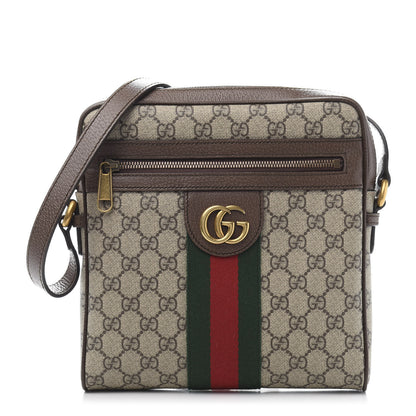 Gucci GG Supreme Monogram Web Small Ophidia Messenger Bag Brown 1 of 11