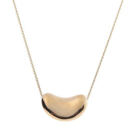 Tiffany 18K Yellow Gold 18mm Elsa Peretti Bean Pendant Necklace 4 of 7