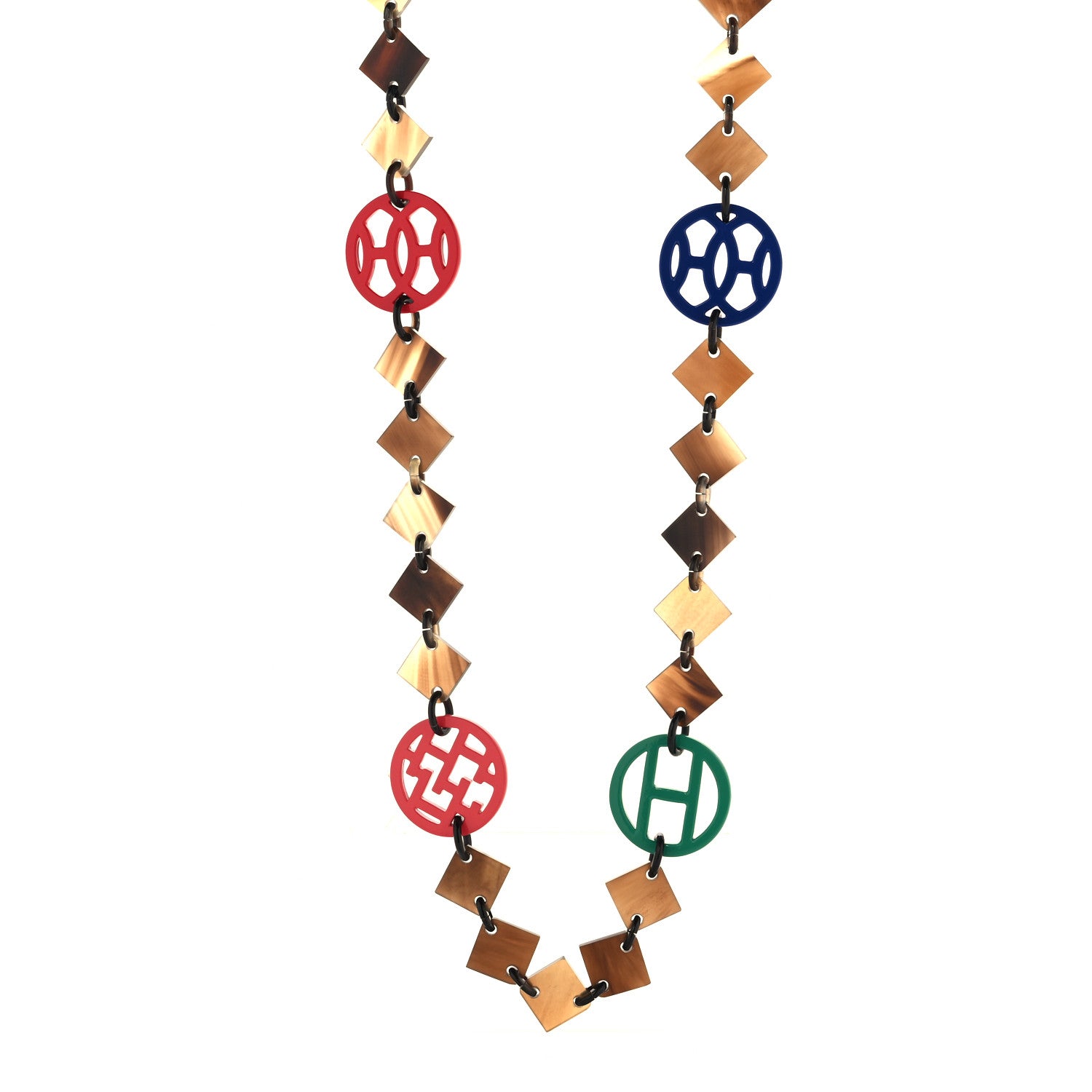 Hermes Buffalo Horn Lacquer Deva Necklace 1 of 5