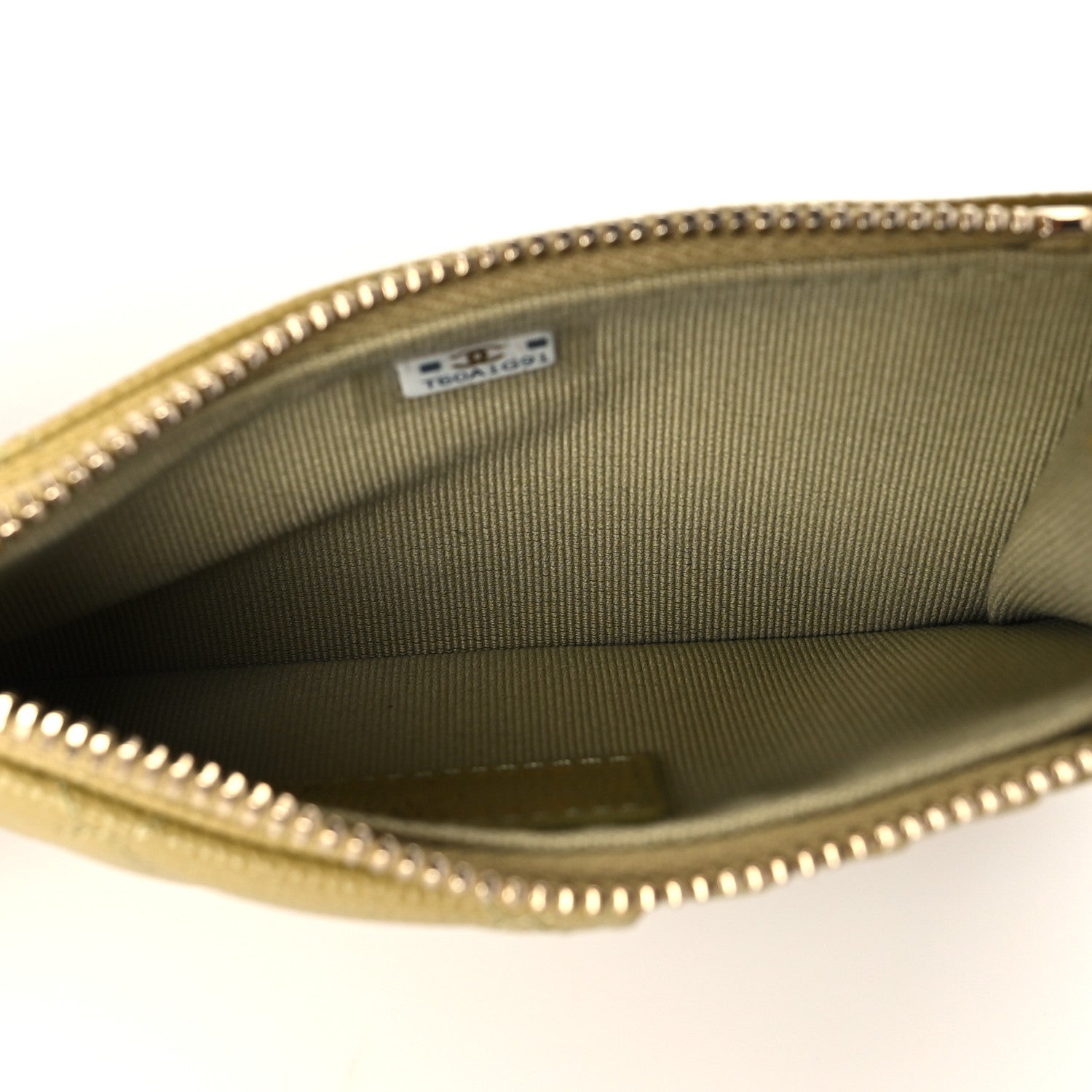 Chanel Caviar Quilted Flap Zip Card Holder Green 5 of 8