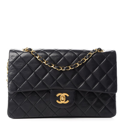 Chanel Lambskin Quilted Medium Double Flap Black 1 of 9
