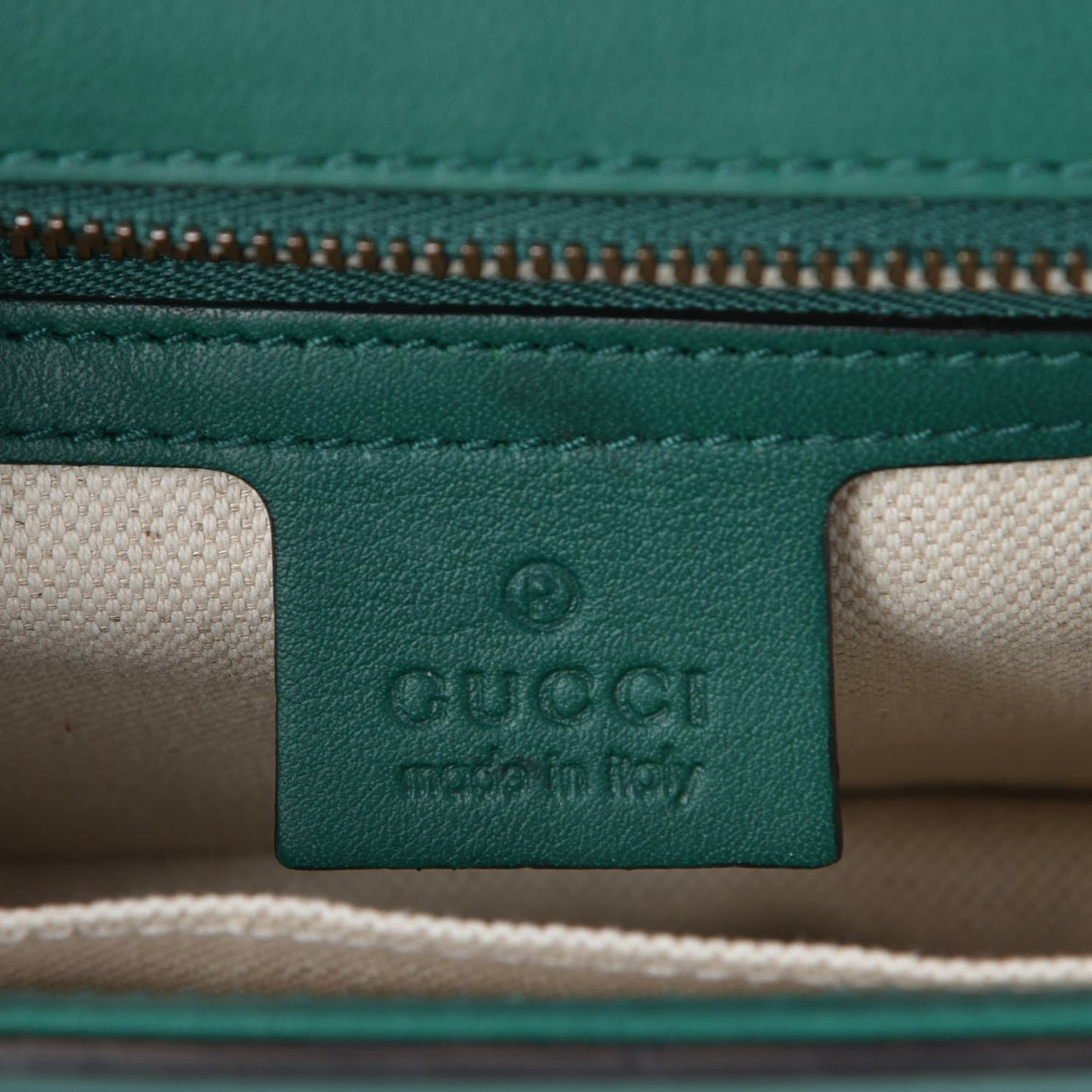 Calfskin Peony Medium Chain Shoulder Bag Bottle Green