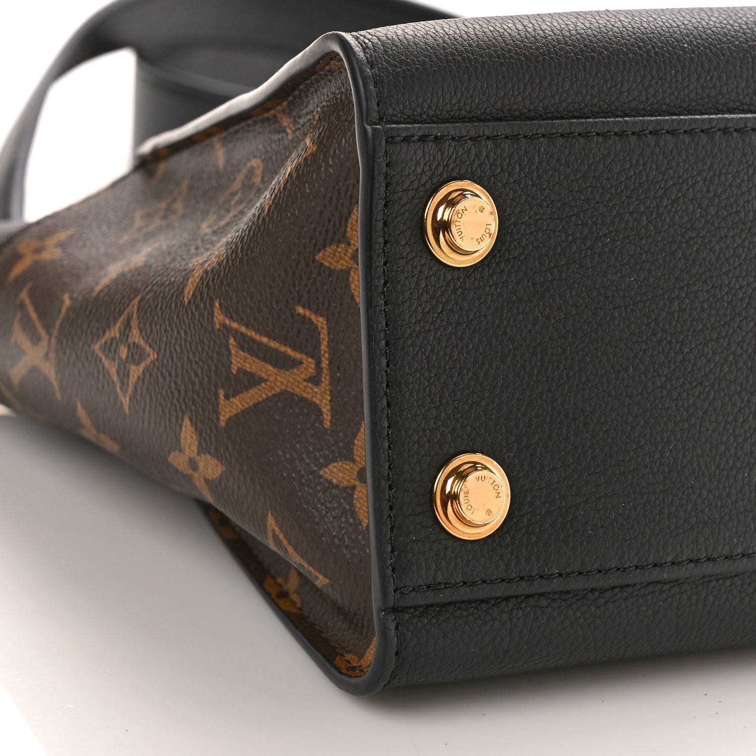 Louis Vuitton Calfskin Monogram On My Side PM Black 8 of 9