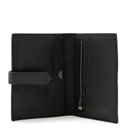 Hermes Epsom Bearn Compact Wallet Black 5 of 8