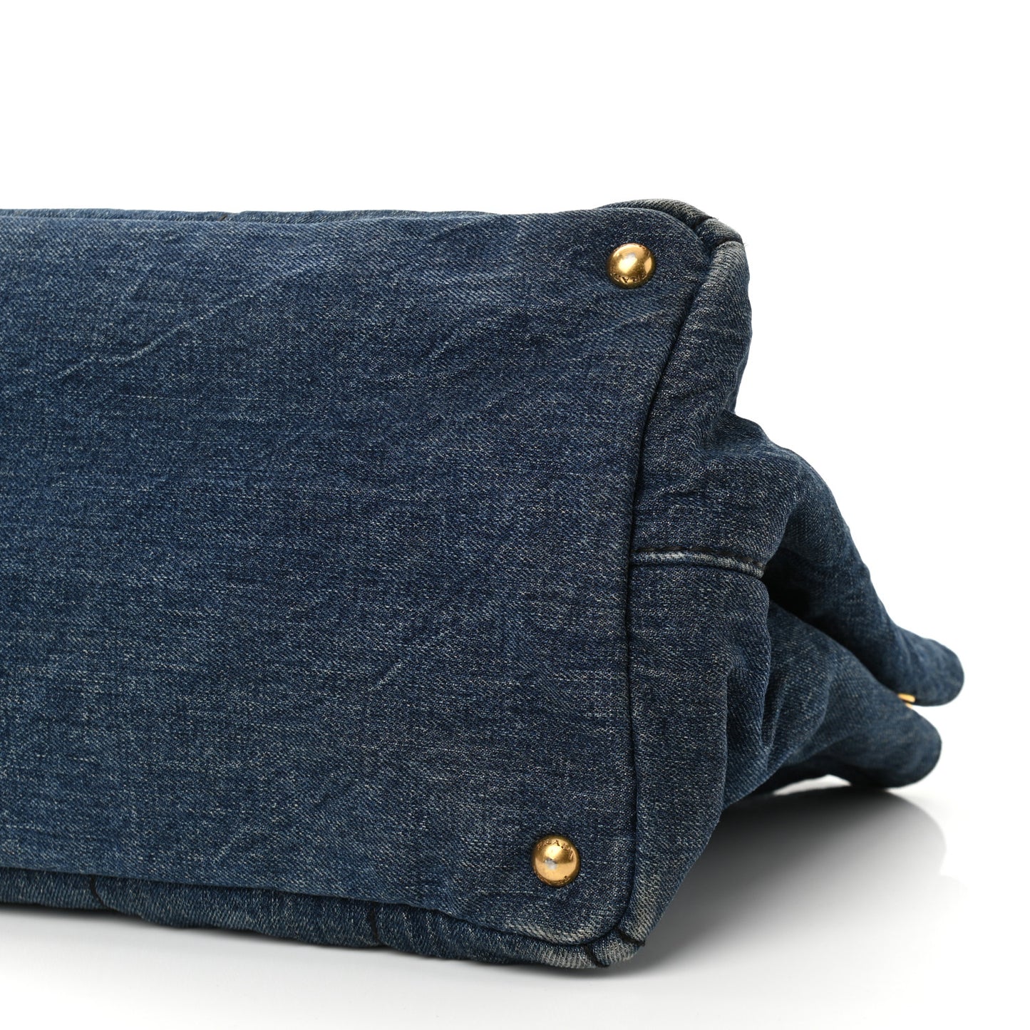 Denim Logo Tote Bleu