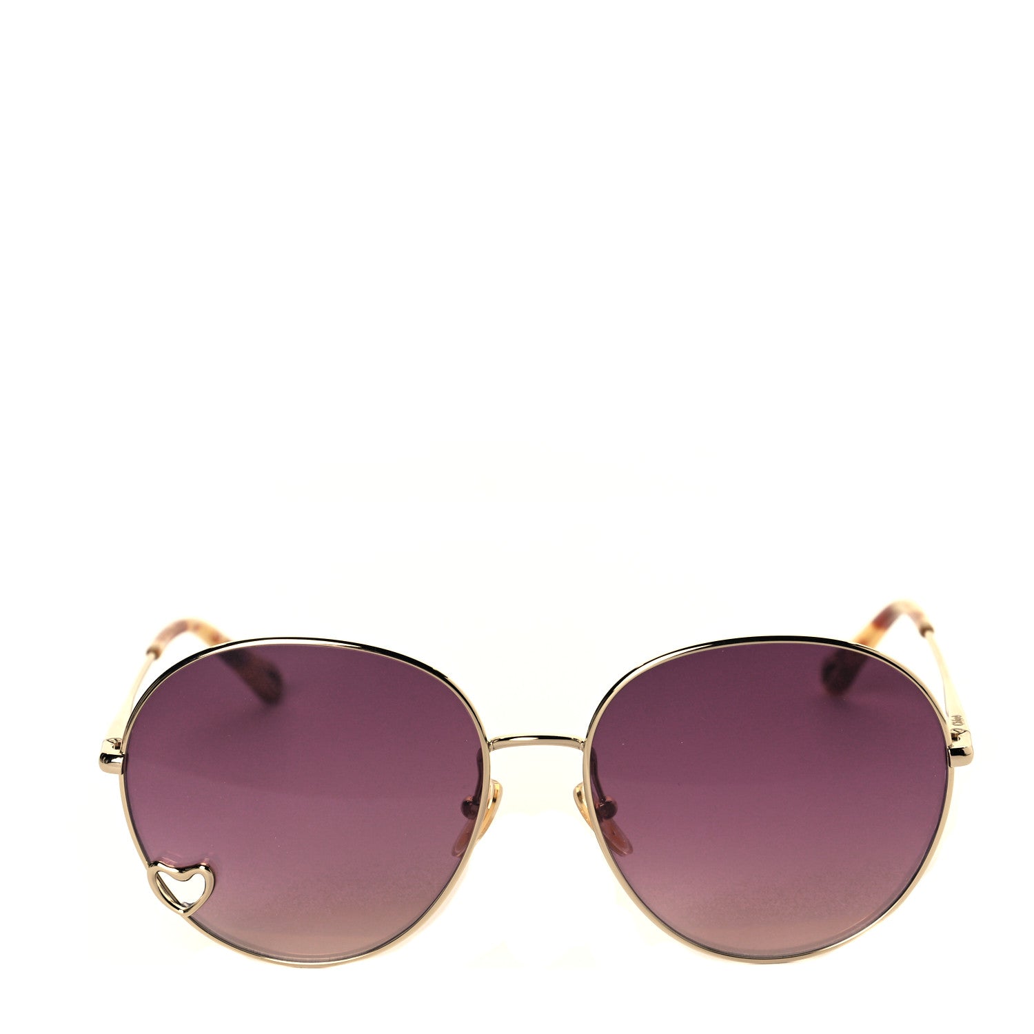 Chloe Aimee Round Sunglasses CH0027s Gold 2 of 6