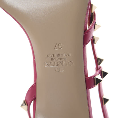 Valentino Garavani Nappa Rockstud Slingback Sandals 37 Raspberry 7 of 7