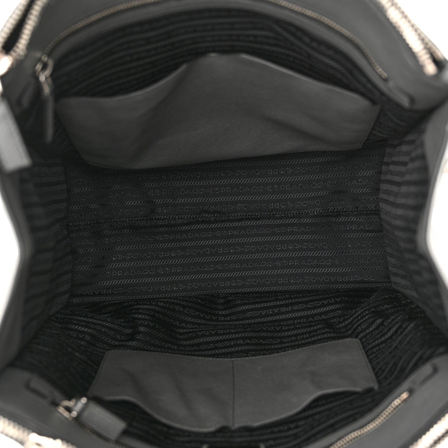 Prada Saffiano Travel Shopping Tote Mercurio 5 of 14