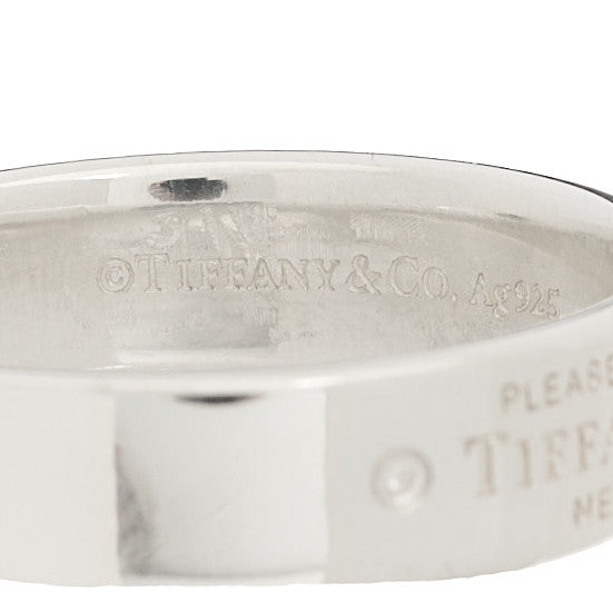 Sterling Silver Diamond Return to Tiffany Narrow Ring 67 11.75