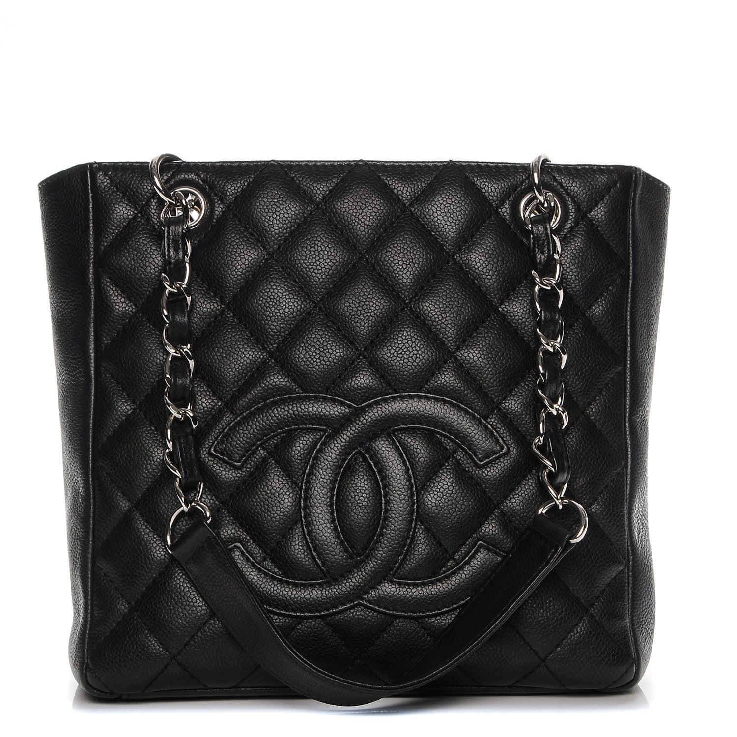 Chanel Caviar Quilted Petit Shopping Tote PST Black 1 of 7