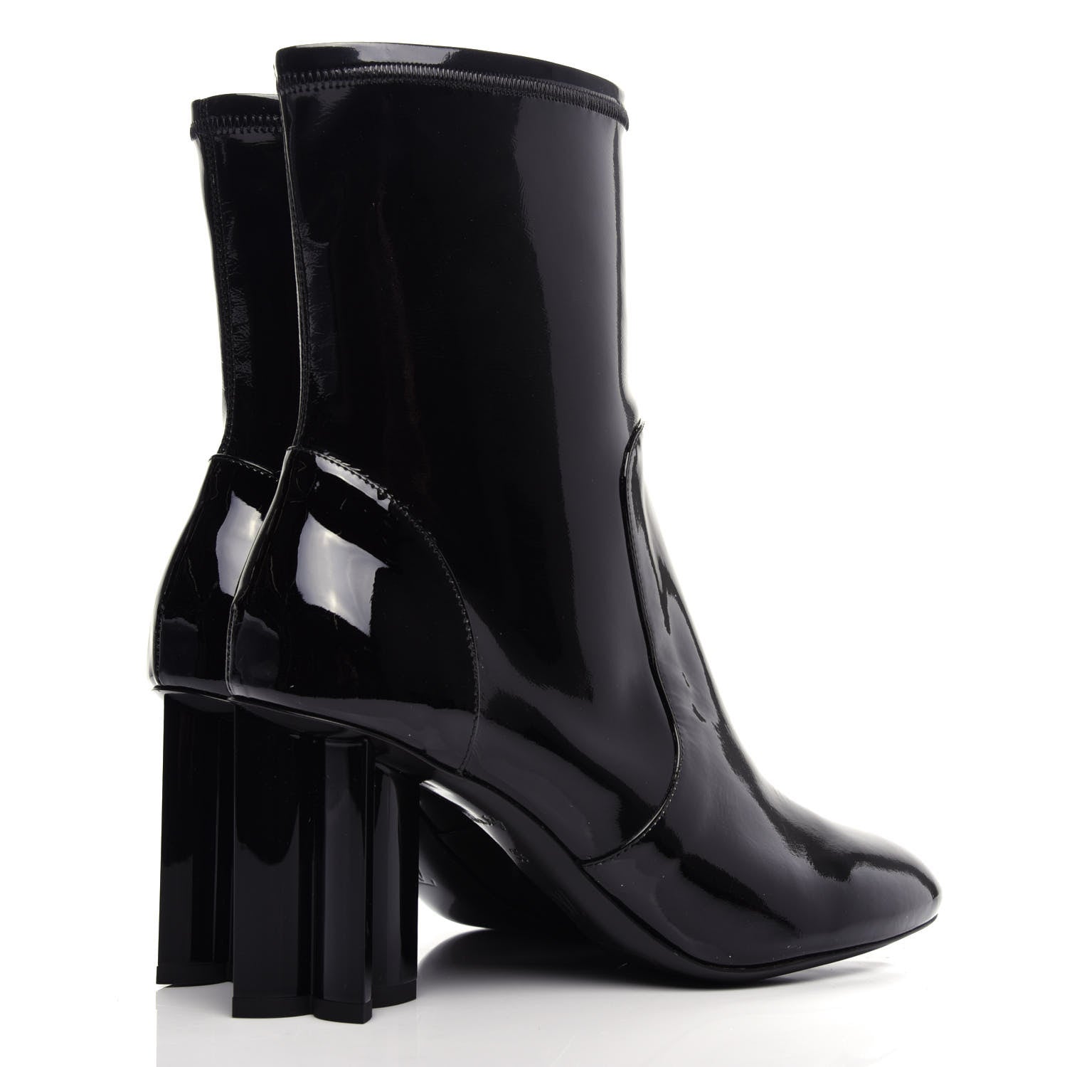 Louis Vuitton Patent Silhouette Ankle Boots 38 Black 4 of 10
