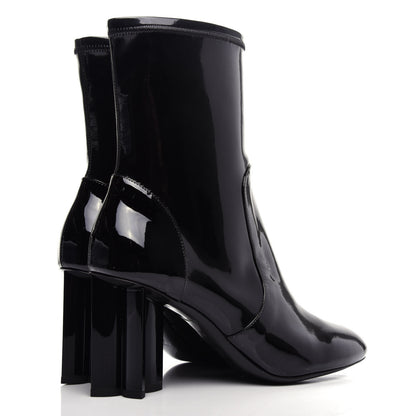 Louis Vuitton Patent Silhouette Ankle Boots 38 Black 4 of 10