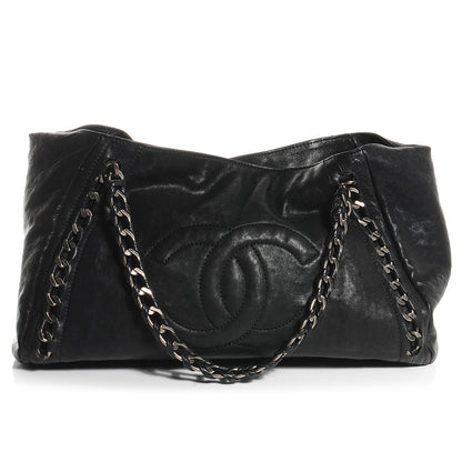 Chanel Leather Luxe Ligne Modern Chain Tote Black 1 of 7