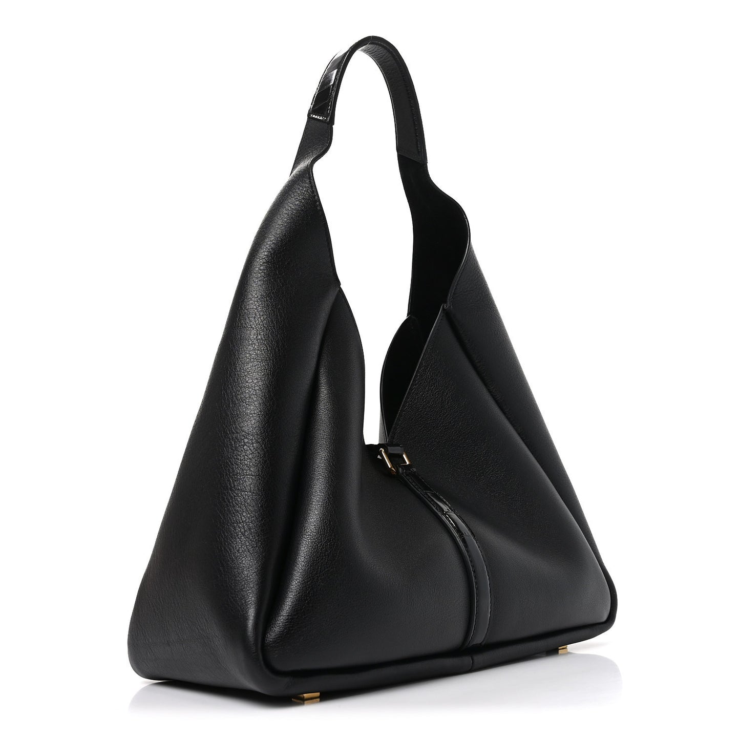 Calfskin Crocodile Embossed Medium G-Lock Hobo Black