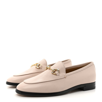 Gucci Malaga Kid Crystal Horsebit Womens Jordaan Loafers 36 Pink Hibiscus 4 of 12