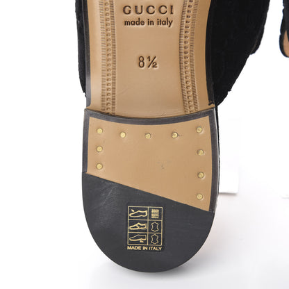 Gucci Velvet GG Monogram Mens Princetown Slippers 8.5 Black 12 of 14