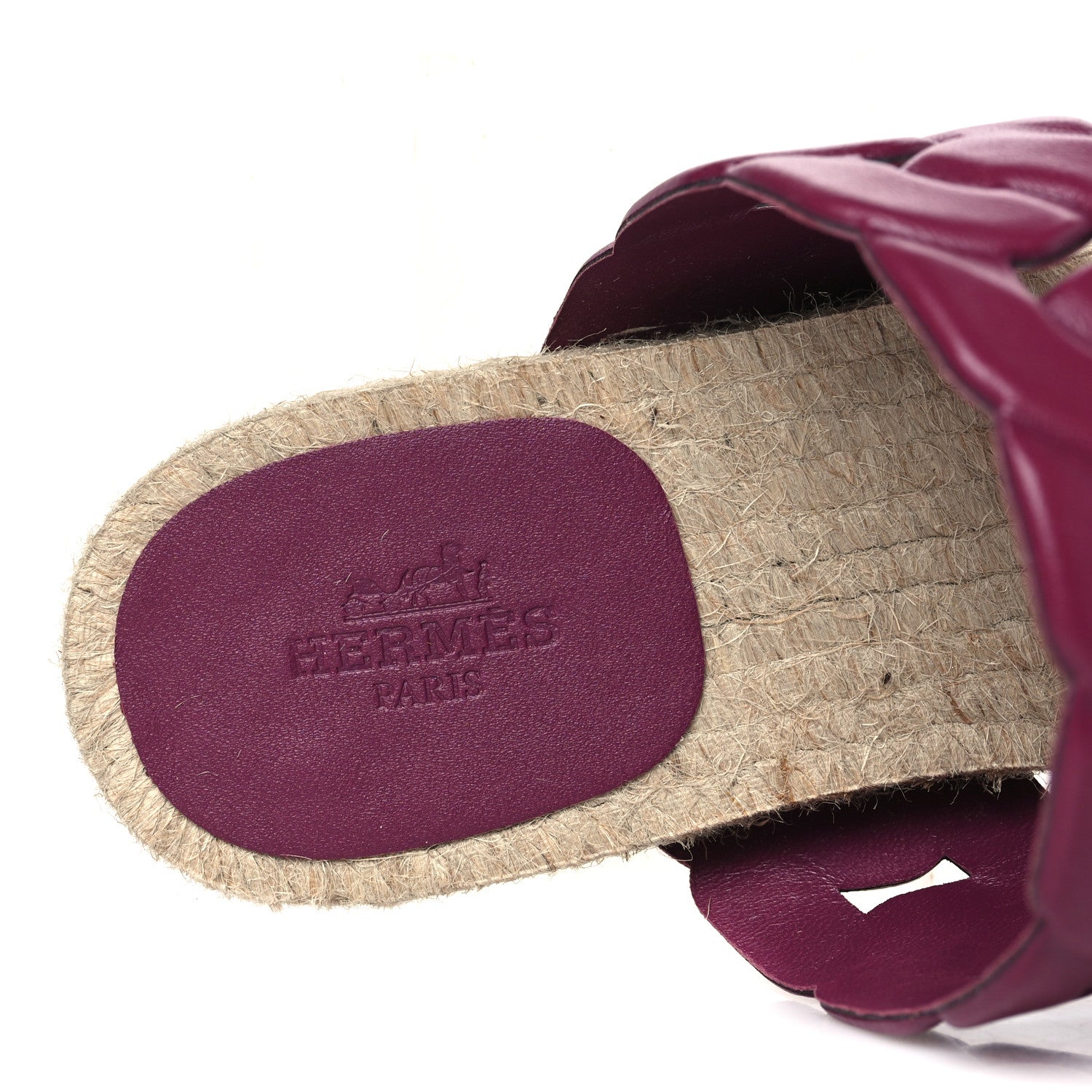 Hermes Nappa Gwen Espadrille Sandals 37 Multicolored Violet Lilas 7 of 9