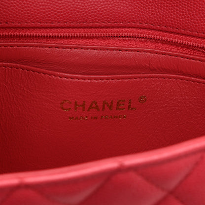 Chanel Caviar Quilted Mini Rectangular Flap Dark Pink 6 of 10