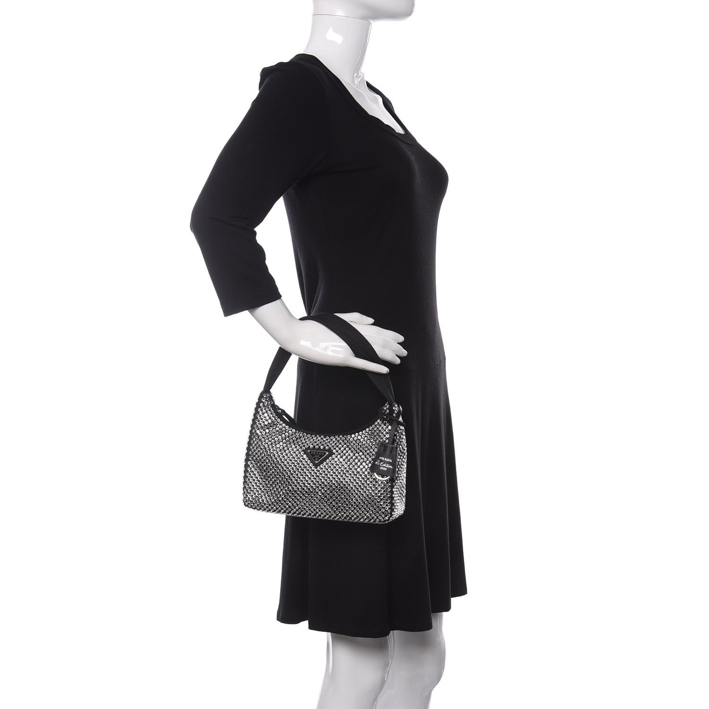 Satin Crystal Mini Re-Edition 2000 Bag Cristal