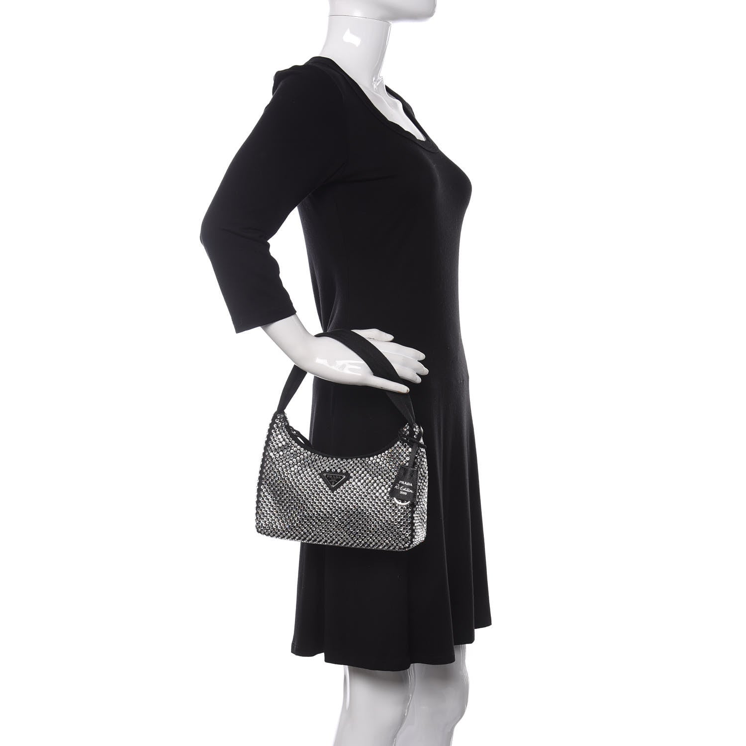 Prada Satin Crystal Mini Re-Edition 2000 Bag Cristal 2 of 11