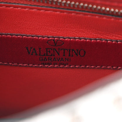 Valentino Garavani Metallic Craquele Nappa Medium Rockstud Spike Shoulder Bag Silver 6 of 13