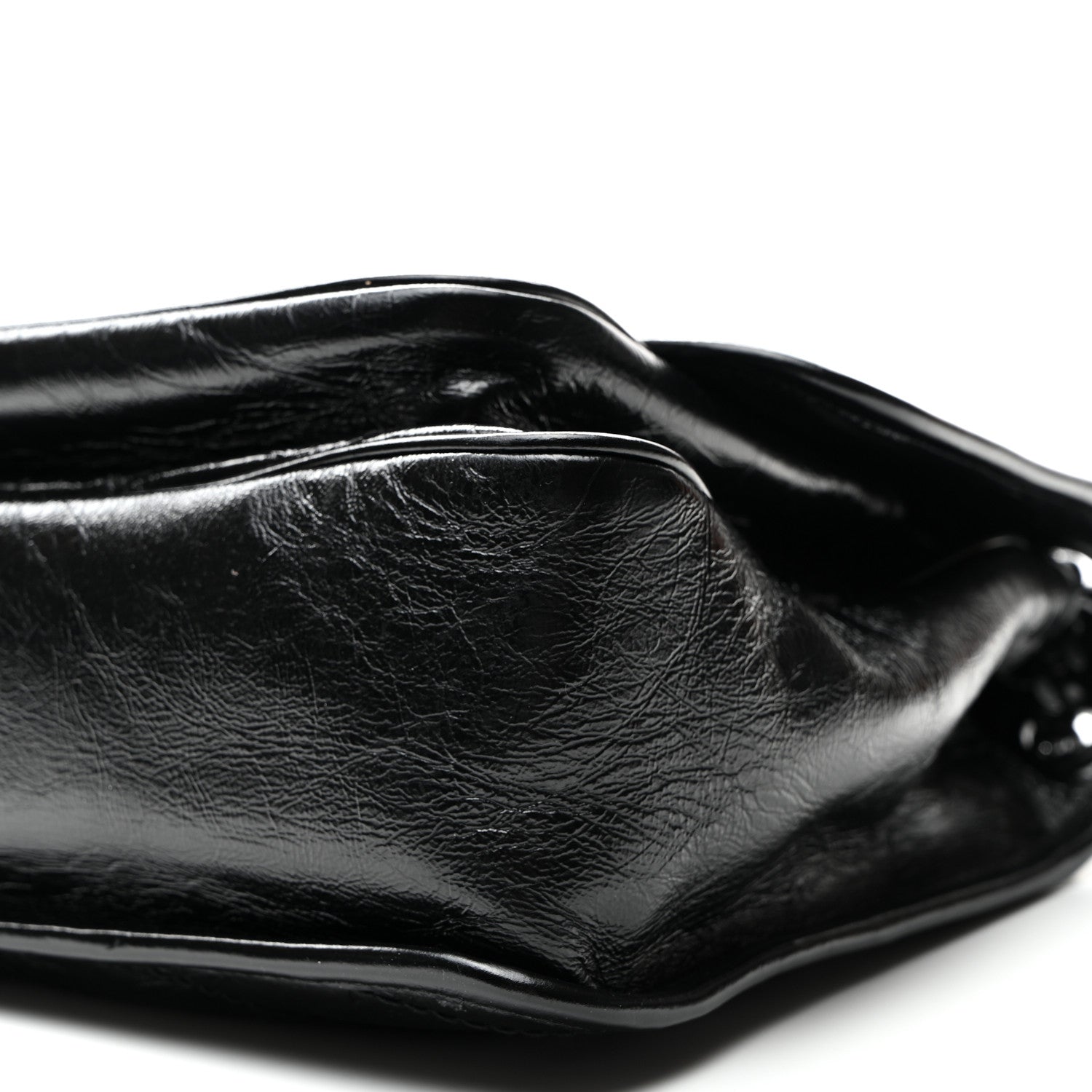 Saint Laurent Crinkled Calfskin Matelasse Monogram Medium Niki Chain Satchel Black 9 of 9