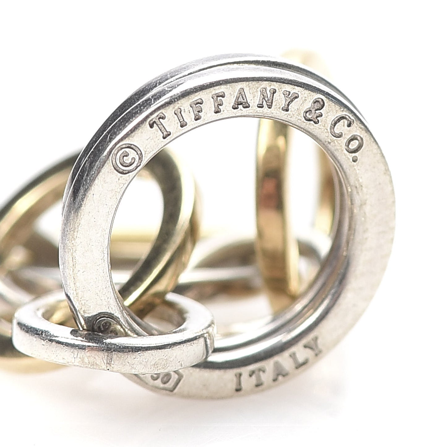 Sterling Silver 18K Yellow Gold Multi Circle Dangle Earrings