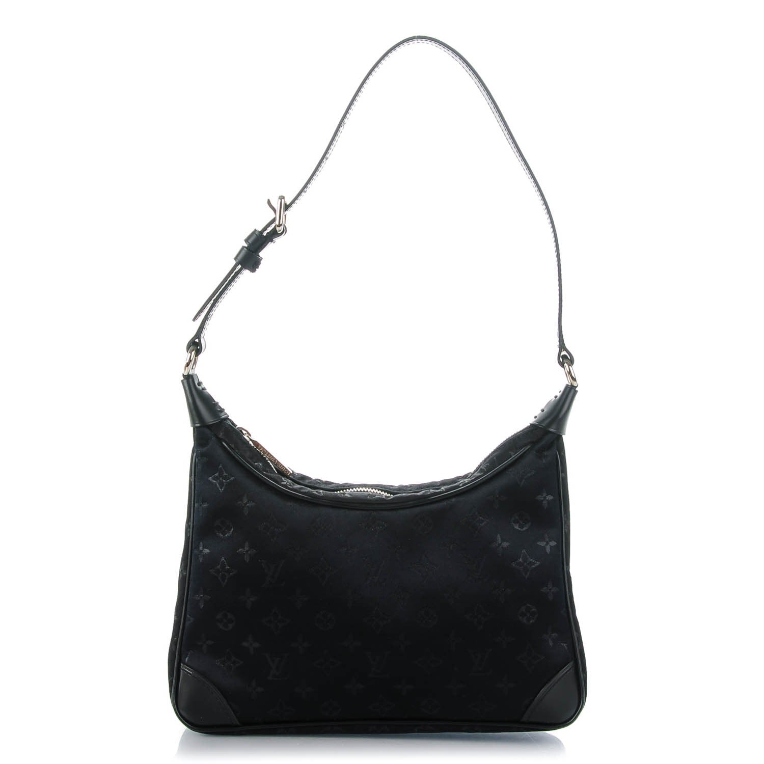 Louis Vuitton Satin Monogram Mini Boulogne Black 1 of 7