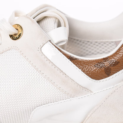 Louis Vuitton Suede Reverse Monogram Run Away Sneakers 38 White 12 of 14