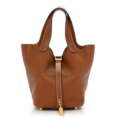 Hermes Taurillon Maurice Picotin Lock 18 PM Gold 1 of 10