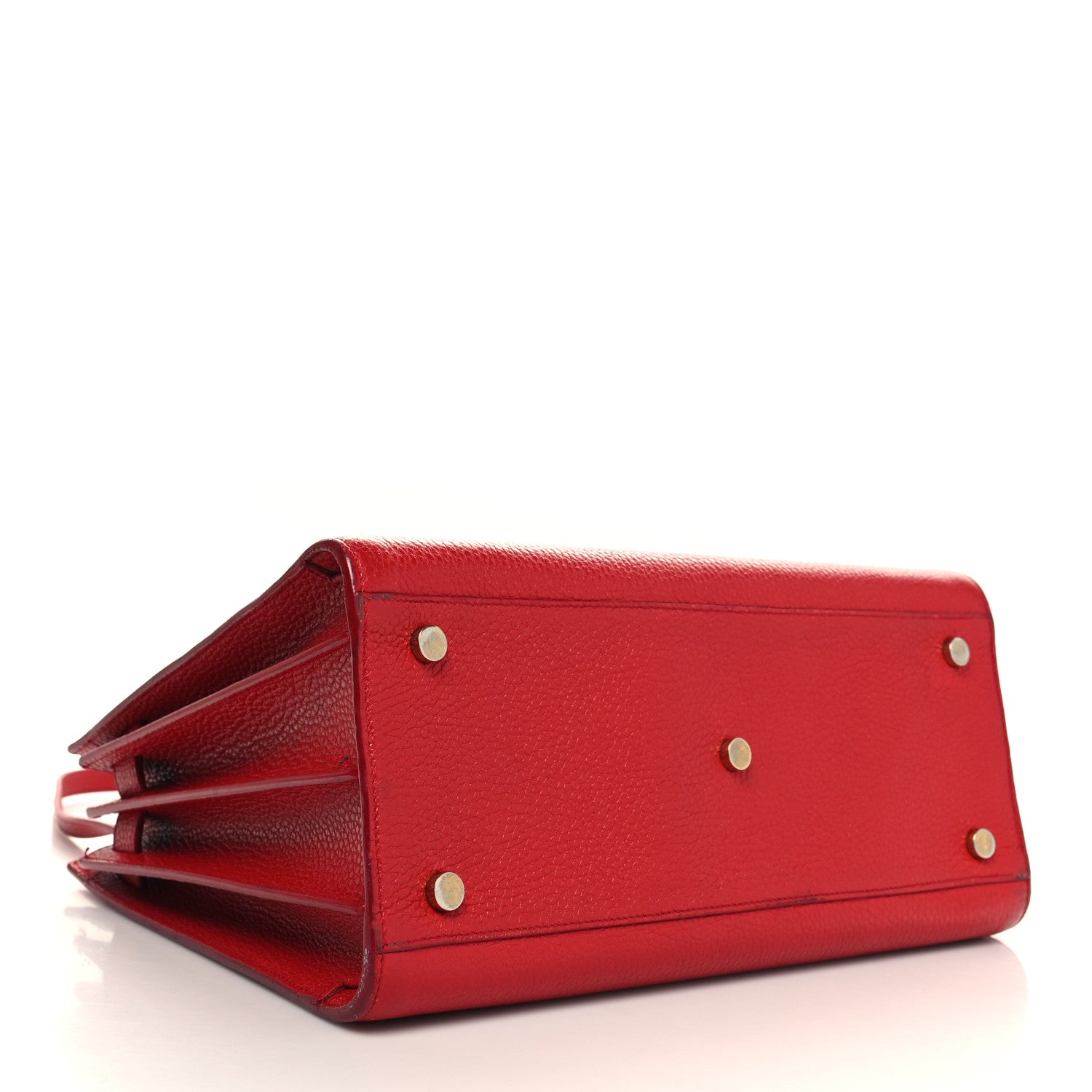 Saint Laurent Grained Calfskin Small Sac De Jour Lipstick Red 4 of 25