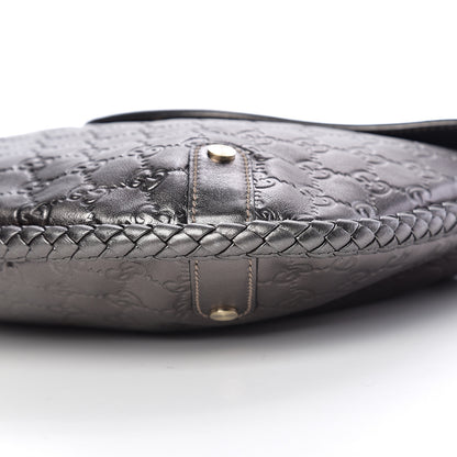 Gucci Guccissima Britt Tassel Shoulder Bag Gunmetal 8 of 9