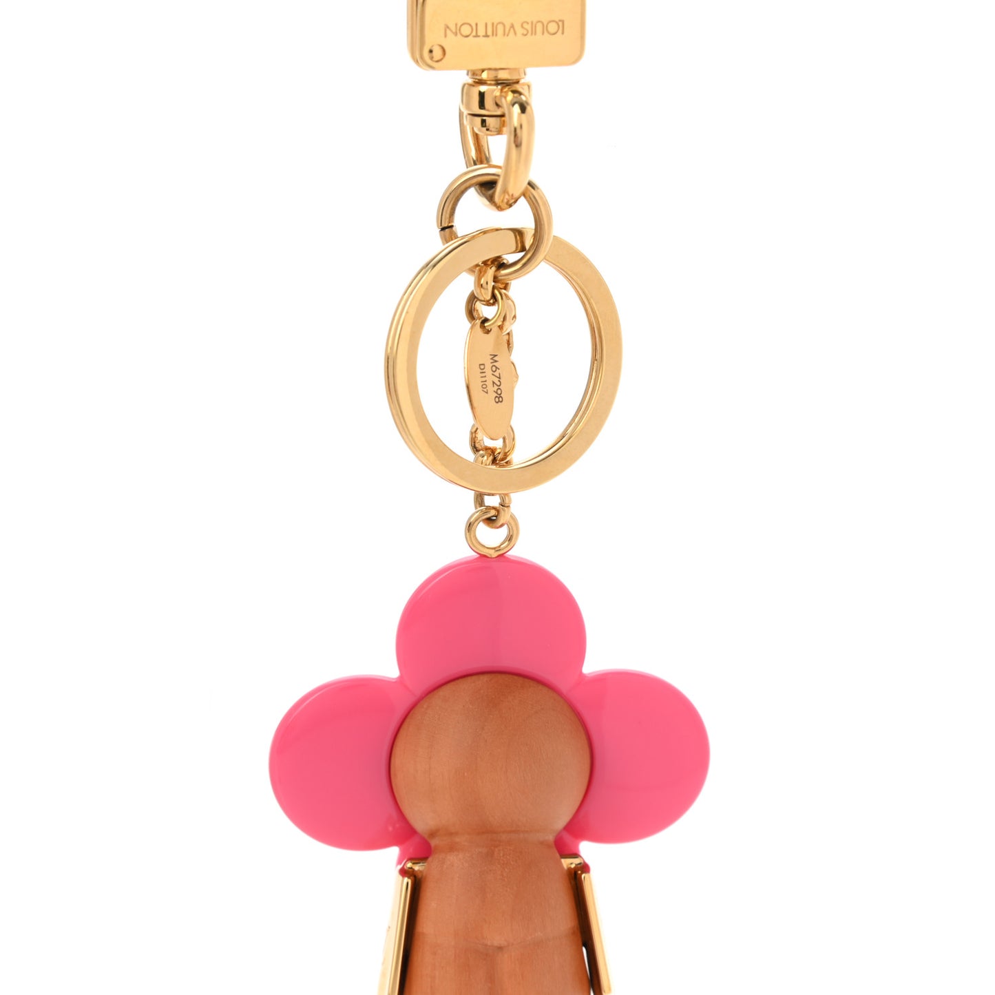 Resin Wood Vivienne Bag Charm Pink