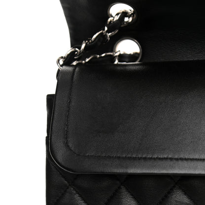 Chanel Lambskin Quilted Medium Double Flap Black 22 of 25
